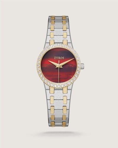 هدية نسائية محفظة جلد وساعة وسلسال