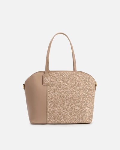 شنطة نسائية راقية من الجلد بلون وردي