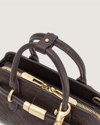 بوكس هدية شنطة سولار النسائية جلد بلون بني