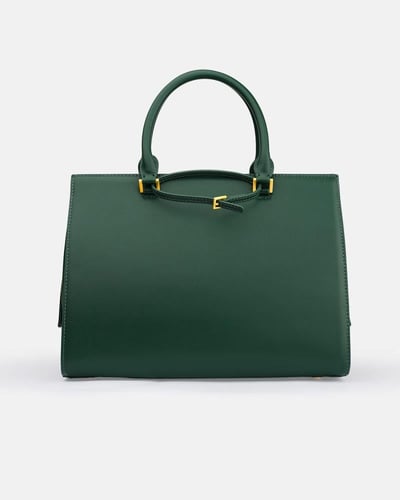 شنطة نسائية بحجم متوسط من الجلد بلون أخضر