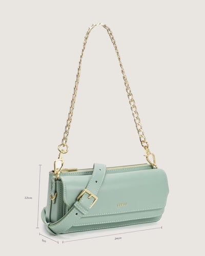 شنطة نسائية بمقاس لكل يوم بلون أخضر فاتح