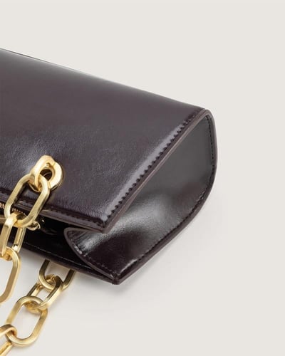 شنطة نمق النسائية من الجلد بلون أرجواني