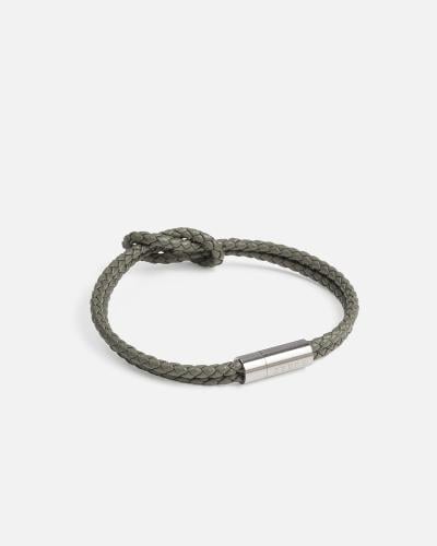 اسوارة رجالية بتصميم اسورتين معا باللون الرمادي