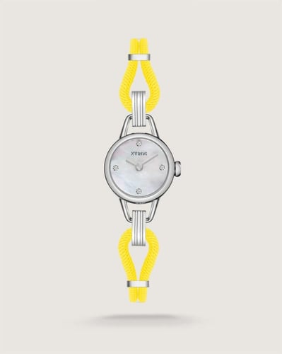 بوكس ساعة قصة النسائية بلون فضي