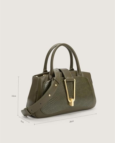 شنطة برواز النسائية باللون الزيتي