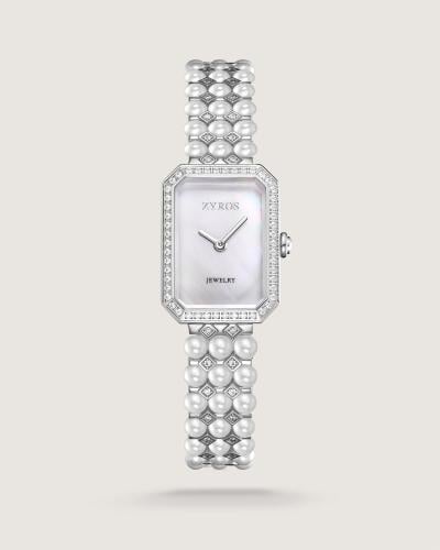 ساعة السمو النسائية ستيل ولؤلؤ بلون فضي