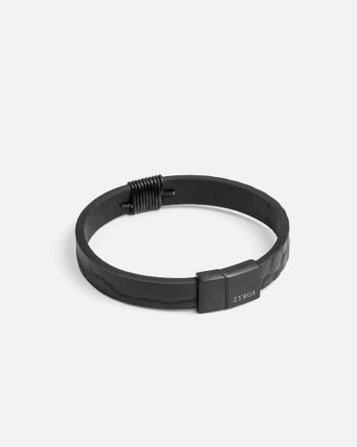 اسوارة رجالية بتصميم عريض باللون الأسود