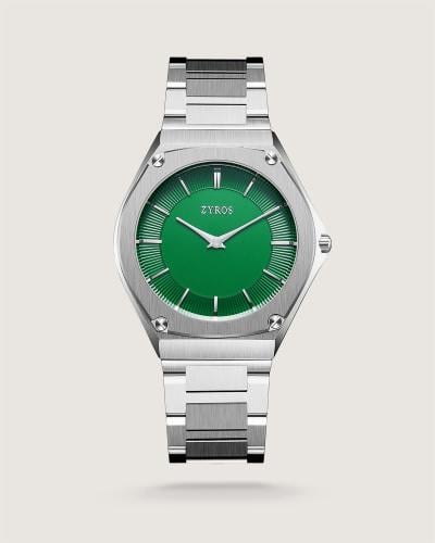 ساعة صخر الرجالية ستيل بلون فضي