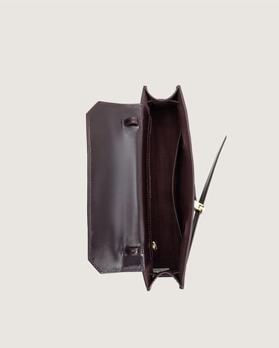 شنطة مروج النسائية جلد بلون بني غامق