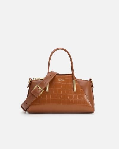 شنطة نسائية تعبر عن الثقة بمقاس متوسط بلون بني