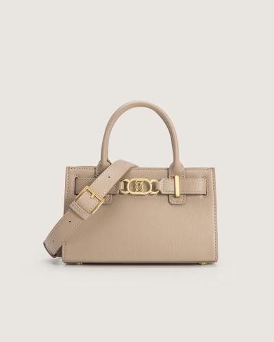 شنطة برق النسائية جلد بلون بيج