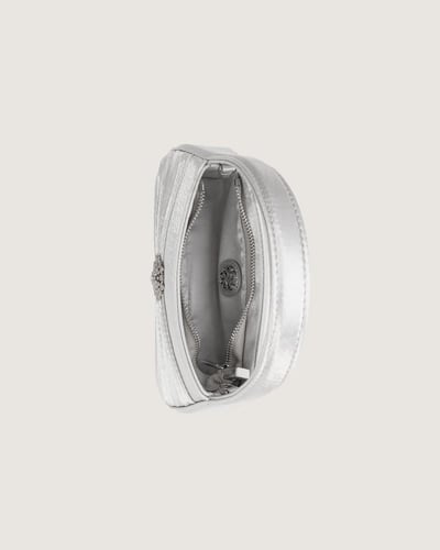 شنطة نسائية لمناسباتك من القماش بلون فضي