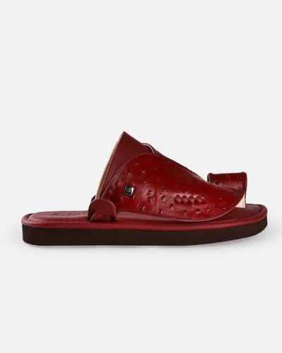 حذاء رجالي من الجلد الطبيعي بلون عودي