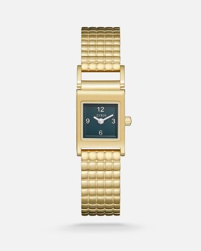 ساعة نسائية بسير ستيل بلون ذهبي