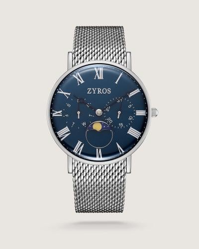 ساعة الفارس الرجالية من الفولاذ باللون الفضي