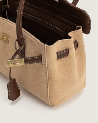 شنطة ڤيلورا النسائية جلد ومخمل