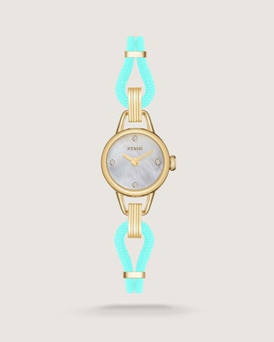 بوكس ساعة قصة النسائية بلون ذهبي