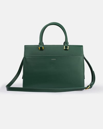 شنطة نسائية بحجم متوسط من الجلد بلون أخضر