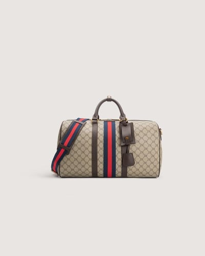 ‎ طقم شنطتين تناسب الجنسين من الجلد بلون بني