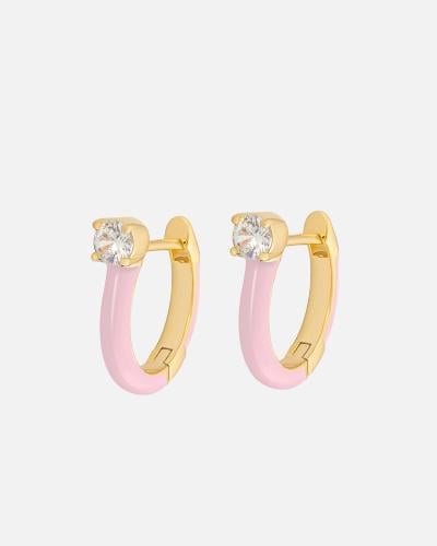 حلق نسائي بتصميم ملفت بلون ذهبي و وردي