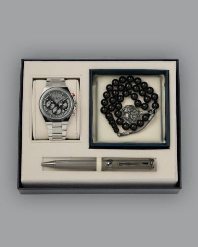 طقم هدايا رجالي ساعة وقلم و سبحة