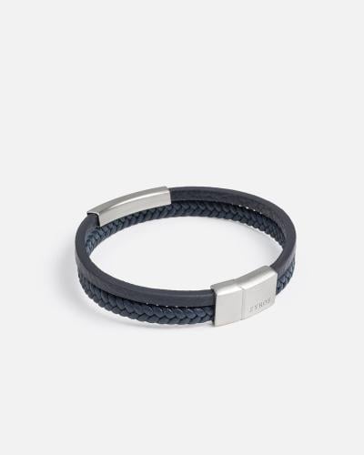 اسورتين متصلة معا من الجلد باللون الأزرق