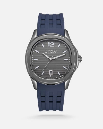 ساعة رجالية من الربل بلون أزرق ZAR025M171705.