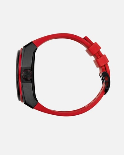 ساعة رجالية متفردة باللون الأحمر