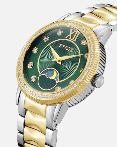 ساعة نسائية ستيل بلون ذهبي و فضي