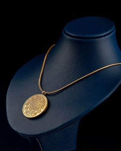 سلسال نسائي متفرد بلون ذهبي.