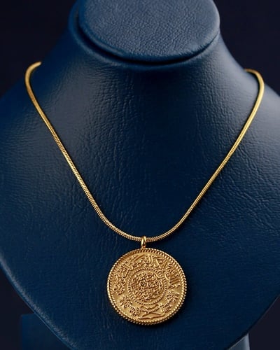 سلسال نسائي متفرد بلون ذهبي.