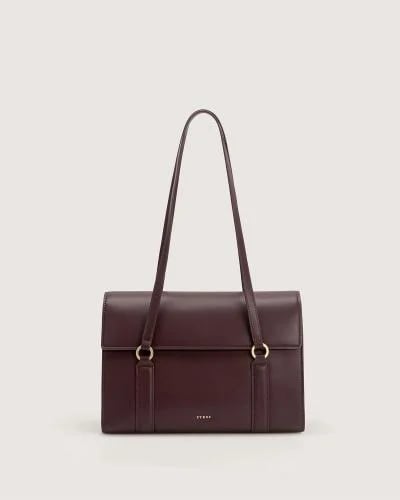 Oria Women's Leather Bag in Maroon