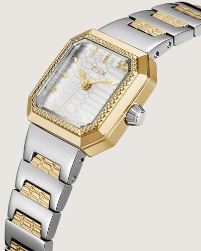 ساعة جمال النسائية ستيل بلون ذهبي وفضي