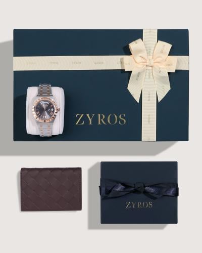 طقم هدايا رجالي أنيق ساعة ومحفظة