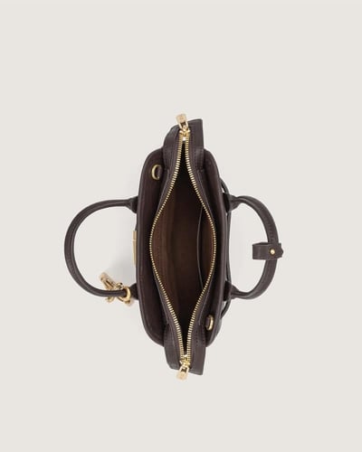 بوكس هدية شنطة سولار النسائية جلد بلون بني