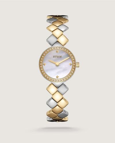 ساعة أوريلا النسائية ستيل بلون ذهبي وفضي