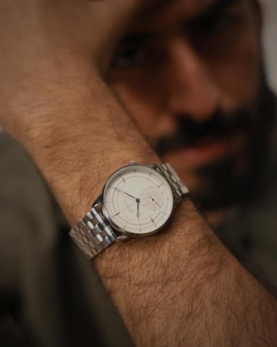 ساعة سند الرجالية ستيل بلون فضي