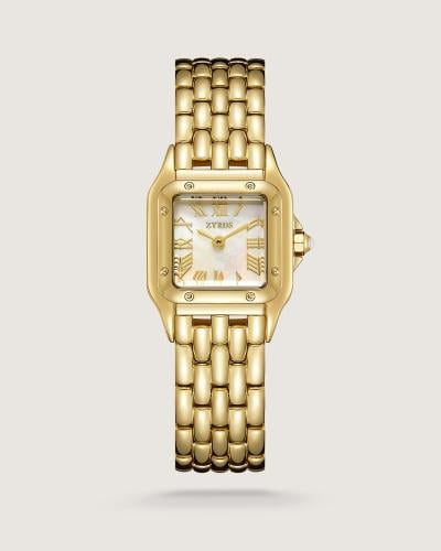 ساعة دفىء النسائية ستيل بلون ذهبي