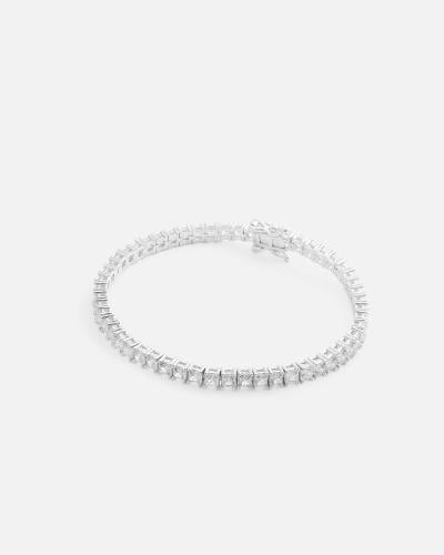 اسوارة نسائية بتصميم تنس باللون الفضي