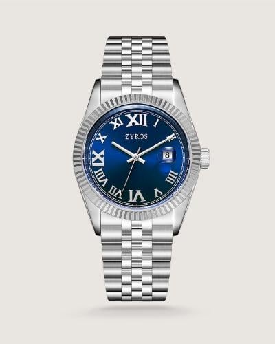 ساعة درع الرجالية ستيل بلون فضي