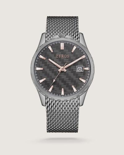 ساعة الدرع الرجالية ستيل بلون رمادي