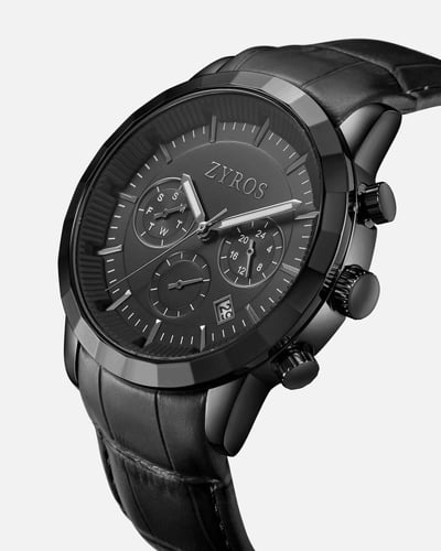 ‎ ساعة رجالية كلاسيك بلون أسود