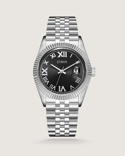 ساعة درع الرجالية ستيل بلون فضي