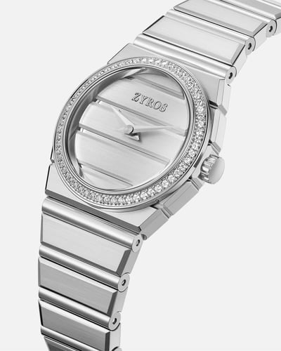 ساعة وقت النسائية ستيل باللون الفضي