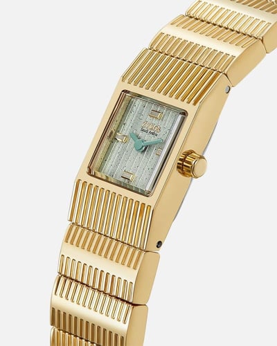 ساعة نسائية بسير ستيل باللون الذهبي