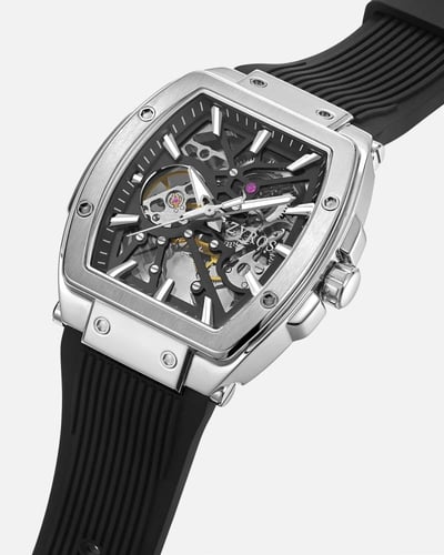 ساعة رجالية اوتوماتيك بلون أسود