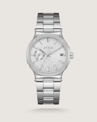 ساعة الصقر الرجالية ستيل بلون فضي