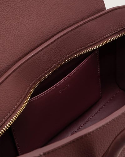 شنطة أناقة النسائية جلد بلون عودي