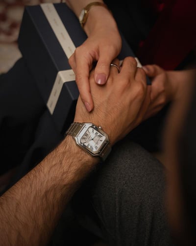 ساعة وميض الرجالية ستيل بلون فضي