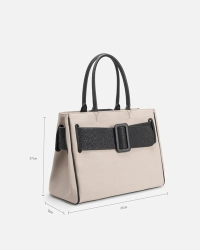 شنطة نسائية كلاسيك بلون رمادي